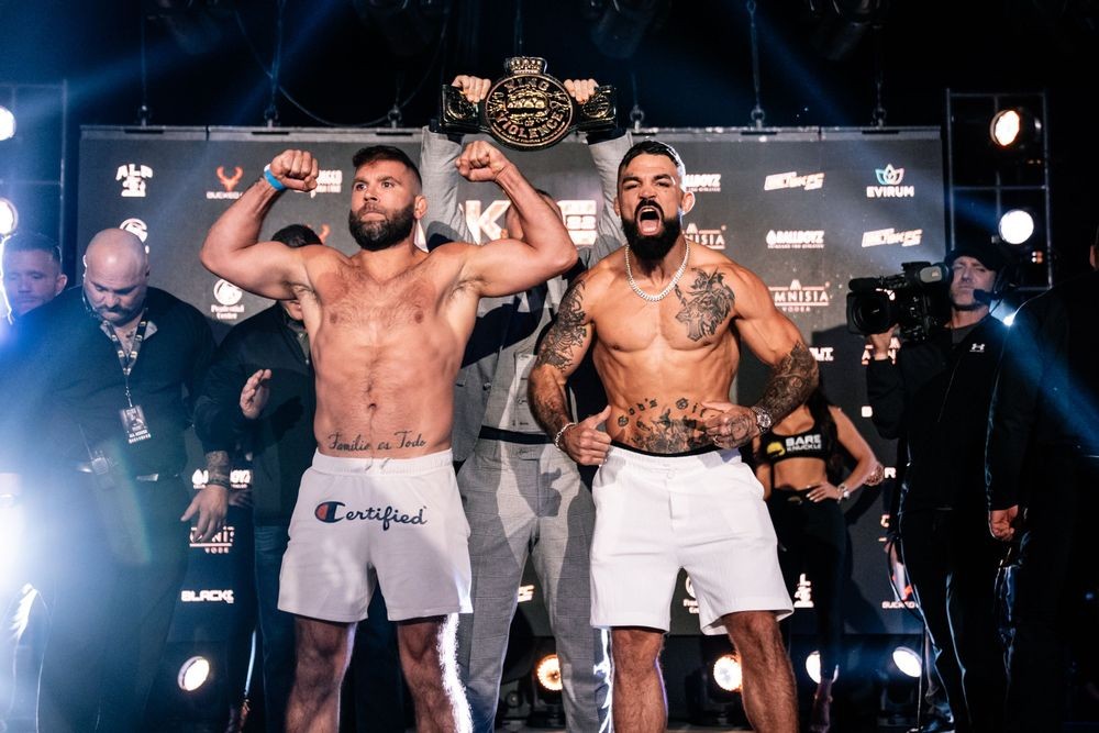 Mike Perry và Jeremy Stephens đối mặt tại buổi cân thử BKFC 82
